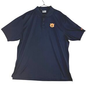 Under Armour Auburn Tigers 2XL Heat Gear Polo Shirt Mens Navy Orange UA
